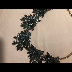 Jcrew Emerald green crystal necklace